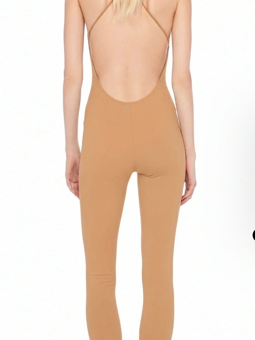 Norma Kamali Sleek Nude One-Piece Jumpsuit - Picture 2 of 7